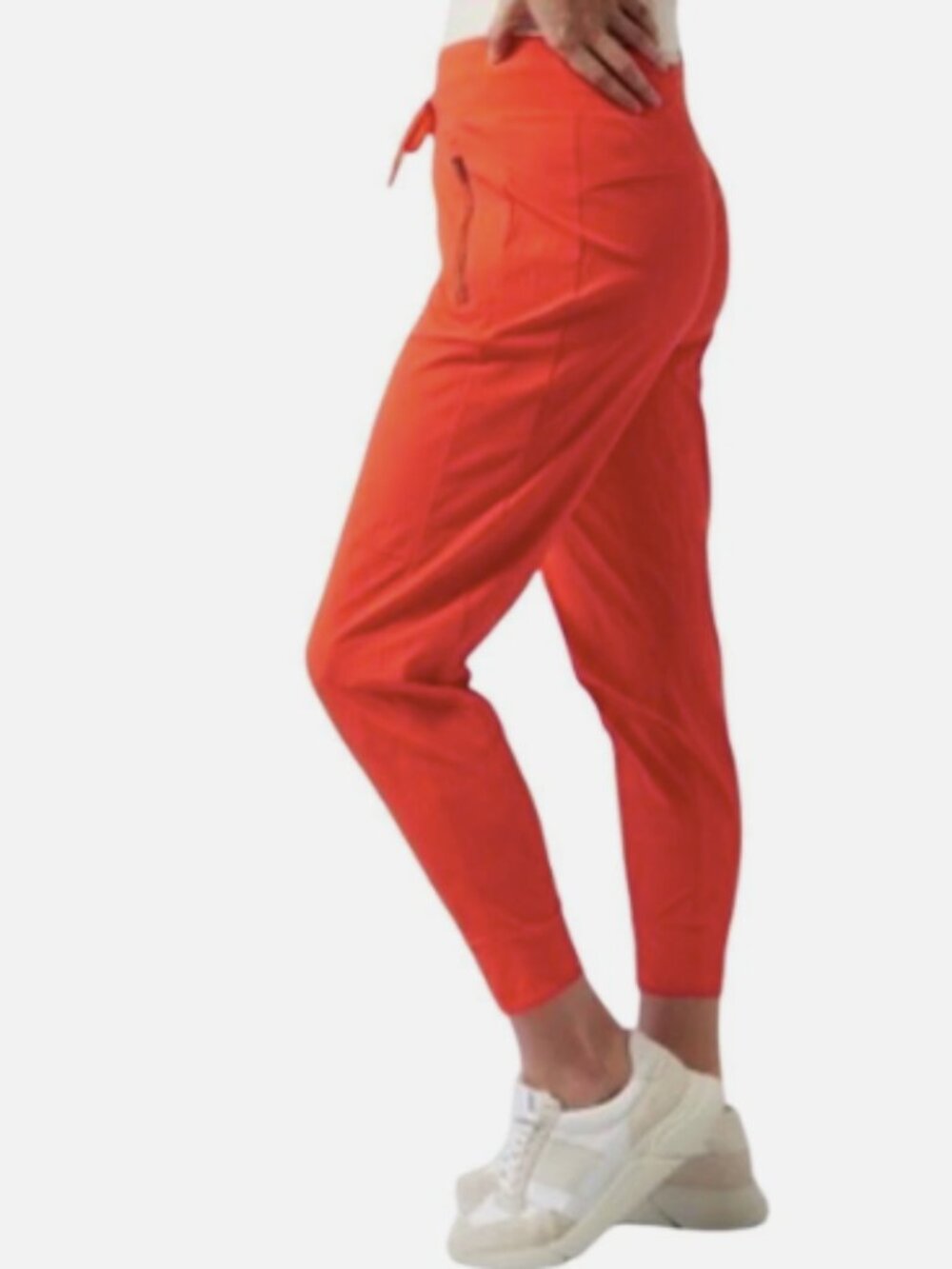 Athleta Trekkie North Jogger Pants Flame Orange 6P 6 Petite hiking travel NWT
